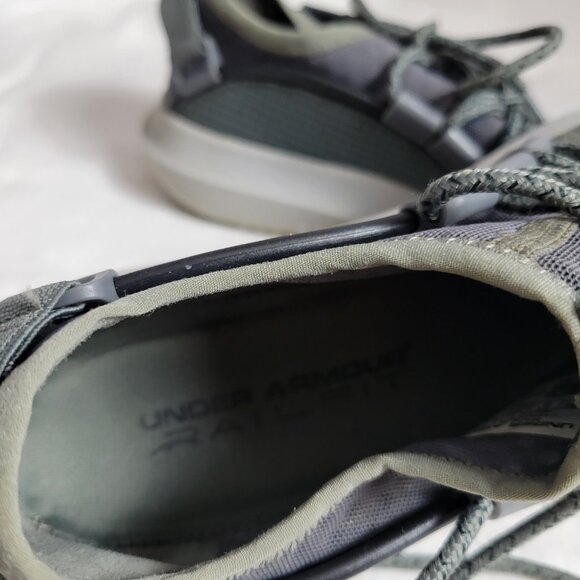 Under Armour Shoes Sneakers 7.5 Women' Railfit Gray Lace Up Slip On Canvas 7 1/2 - Picture 8 of 10